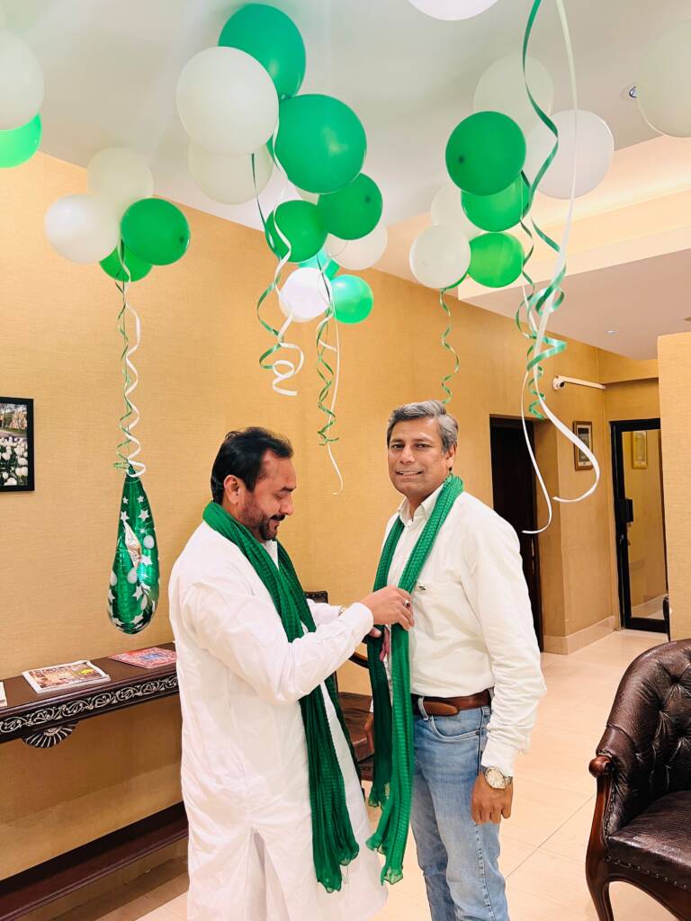 HAAF Group team marking Pakistan Independence Day with green and white decorations